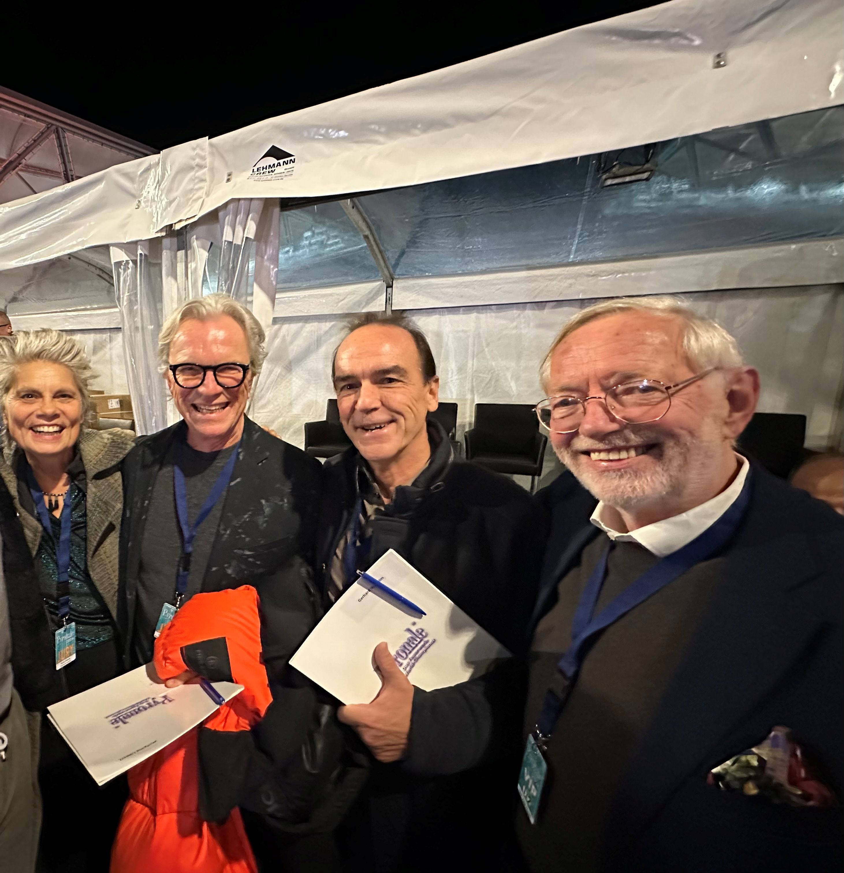 Prominente Jury beim Pyronale-Jubiläum: Sarah Wiener, Wolfgang Lippert, Gerhard Wilhelm und Hans-Peter Wodarz (v. l. n. r.) | BERLINboxx